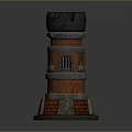 Tower defense sentry tower air defense watchtower observatory tower loft 3d model