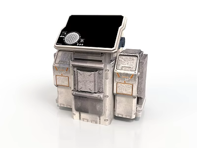 Advanced Tech Device With Digital Display Screen Metallic Panels And Control Buttons 3d model