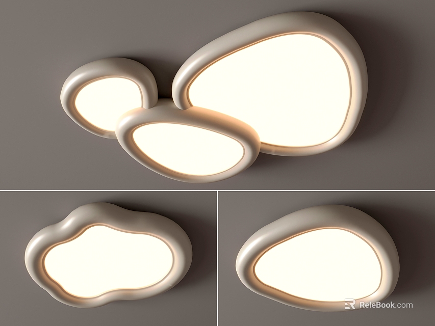 Modern Ceiling Lights With Various Unique Shapes And Soft Lighting 3d model 