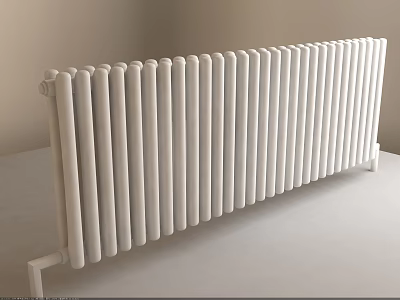 Public Facility White Column Radiator Heating System for Indoor Temperature Control in Buildings 3d model