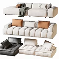 Double sofa Multi-person sofa Corner sofa 3d model