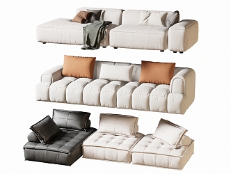 Double sofa Multi-person sofa Corner sofa 3d model