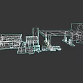 Commercial Equipment For Gas Station With Fuel Dispensers Storage Boxes And Building Structure