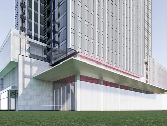 Modern Office Building Simple Super High-rise Office Building Commercial 3d model