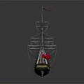 Classic Tall Sailing Ship With Multiple Masts Union Jack Flag And Black Gold Hull