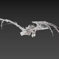 Mythical Winged Dragon With Red Black Scales Spread Wings And Spikes