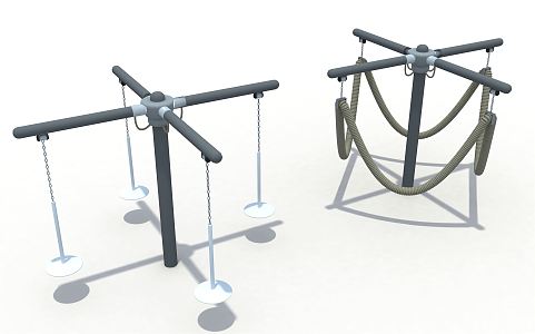 Modern Swing Amusement Cross Swing 3d model