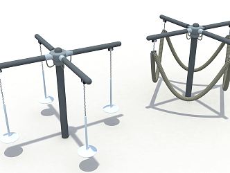 Modern Swing Amusement Cross Swing 3d model