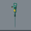 Industrial Equipment Green And Yellow Pneumatic Hammer With Handle And Hose Connection