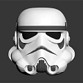 White Stormtrooper Helmet With Detailed Gray Accents And Black Visor Design
