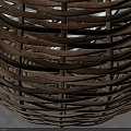 Handwoven Brown Storage Basket With Intricate Woven Texture For Home Use