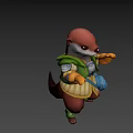The image focuses on a cartoon otter character without food-related elements, so it's not possible to generate a food-themed title based on the provided picture information.