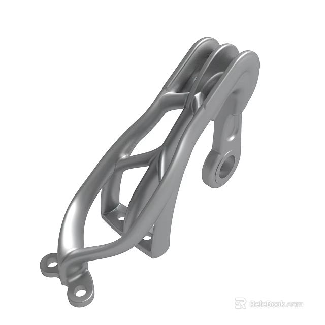 Durable Metallic Mechanical Bracket With Precision Structural Design 3d model 