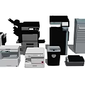 Modern printer copier combination 3d model