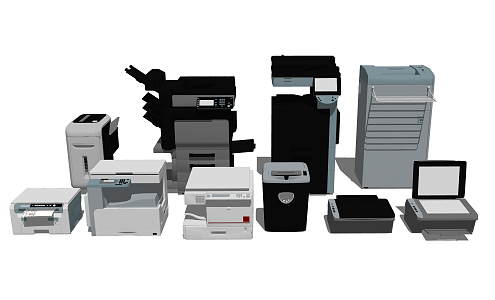 Modern printer copier combination 3d model