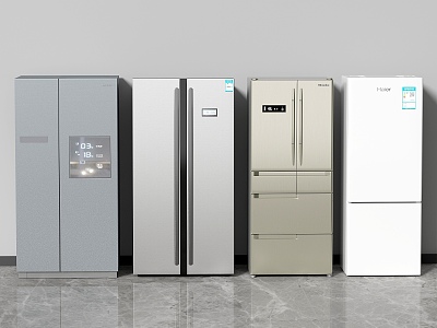 Modern Refrigerator Double Door Refrigerator Double Door Refrigerator Three Door Refrigerator Smart Refrigerator Freezer 3d model