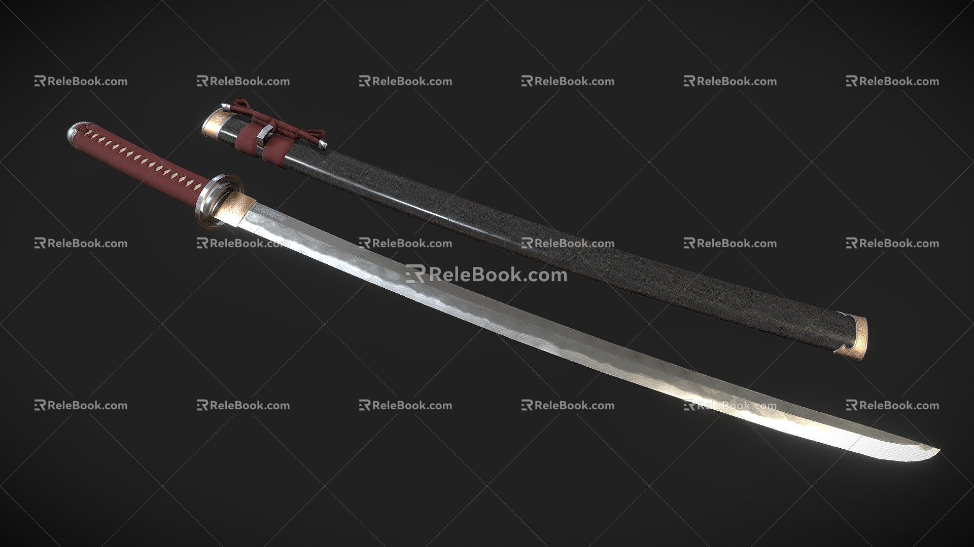 Honda Temple Authentic Knife Straight Blade 3d model