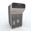 Modern Refrigerator Freezer With Digital Display Control Panel And Transparent Door