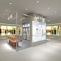 AI Learning Machine Retail Store With Glass Showcase And Interior 3d model