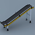 Industrial Conveyor Belt Equipment Featuring Curved And Straight Sections With Metal Frames