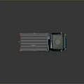 Detailed Olive Green Military Truck With Open Cargo Bed And Multi Wheel Design