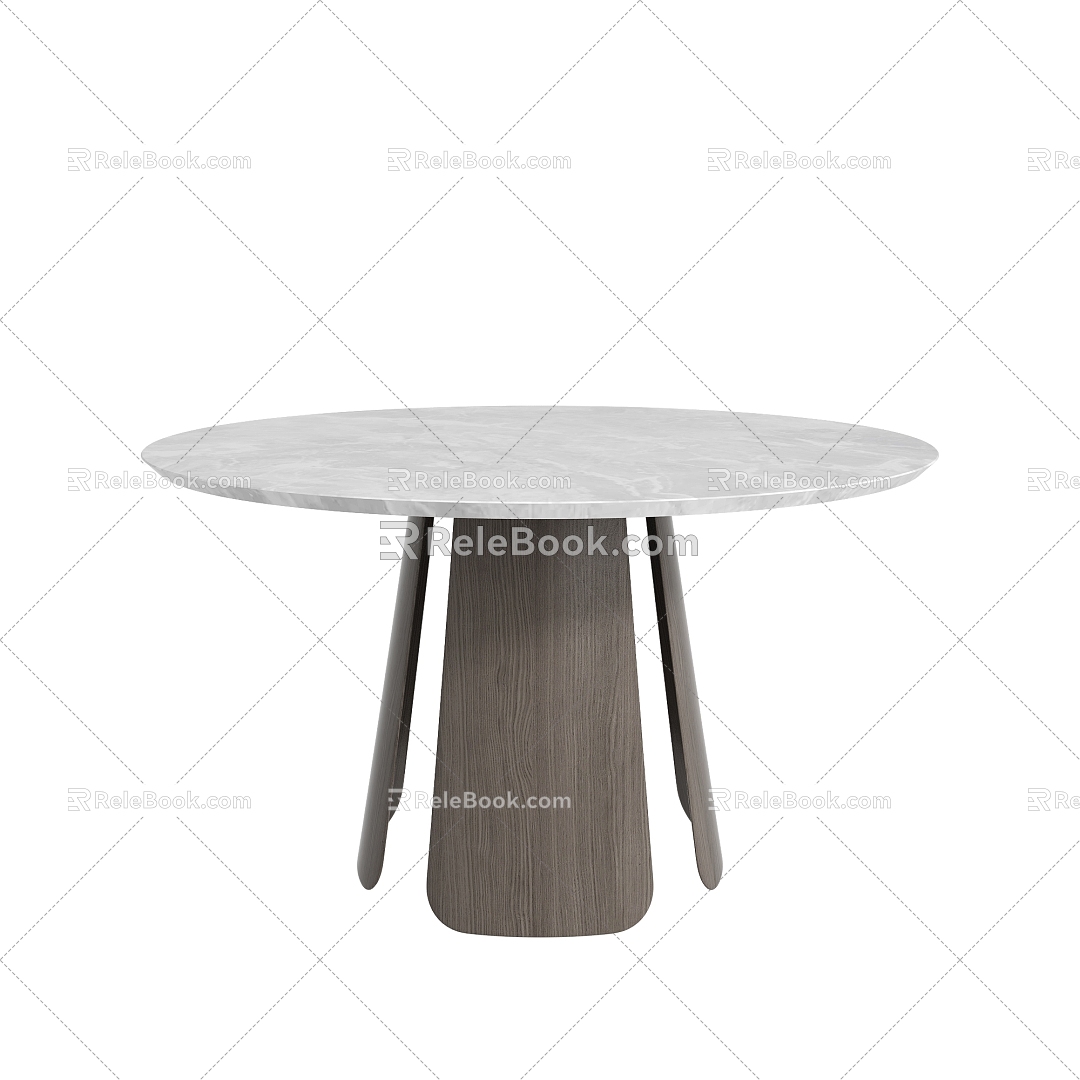 Minismal wind dining table 3d model