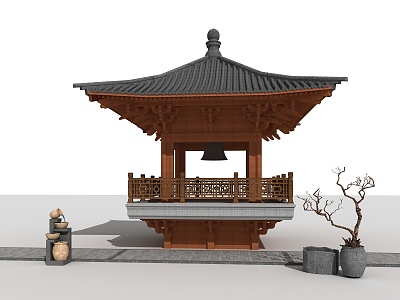 Chinese-style ancient pavilion rest pavilion 3d model