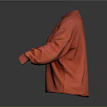 Oversized Red Sweatshirt With Long Sleeves Casual Loose Fit Comfortable Design