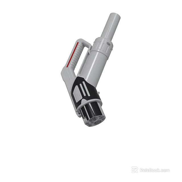 Gray And Black Handheld Vacuum Cleaner With Ergonomic Handle And Nozzle Design 3d model 