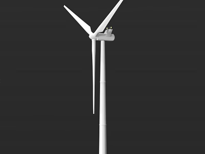 Wind Turbine Industrial Equipment Featuring Tall Structure Three Blades For Efficient Renewable Energy Generation 3d model