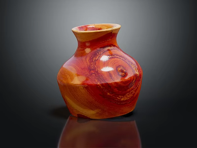Modern Ware Wooden Jar Porcelain Jar 3d model