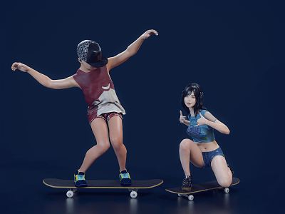 Modern Double Skateboard Single Board Skateboard Sports Fashion Skateboard Four Wheel Skateboarding Girl Boy model