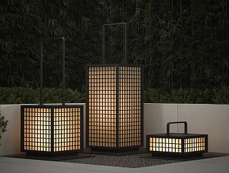 Modern garden lamp outdoor lamp landscape lamp combination lawn lamp camping lamp floor lamp 3d model