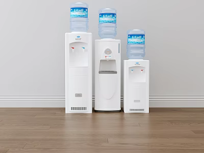 Home Water Dispensers With Various Sizes And Bottled Water For Daily Use 3d model