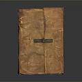 Ancient Brown Leather Bound Book With Metal Clasp And Classic Design