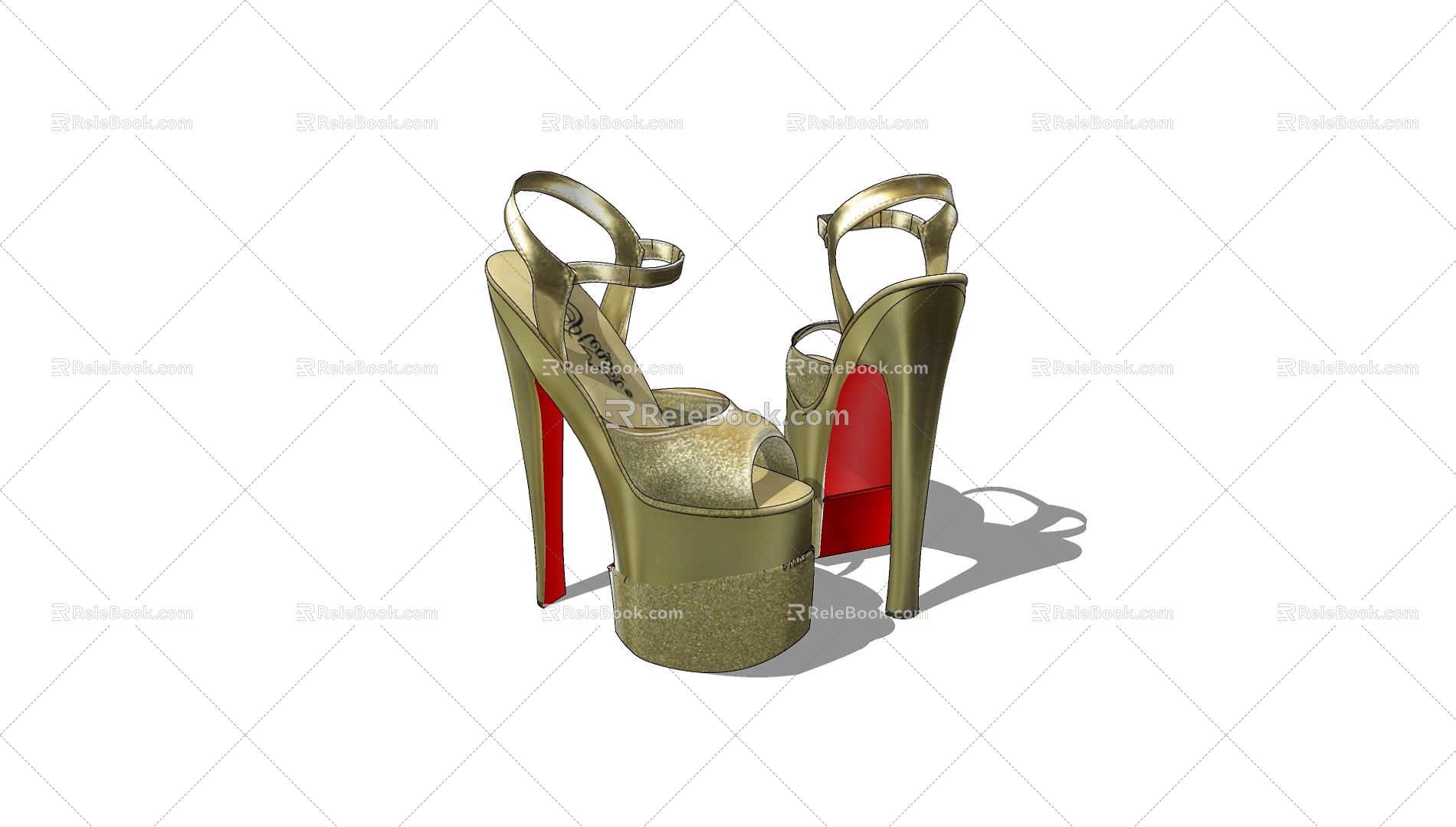 High-heeled shoes 3d model