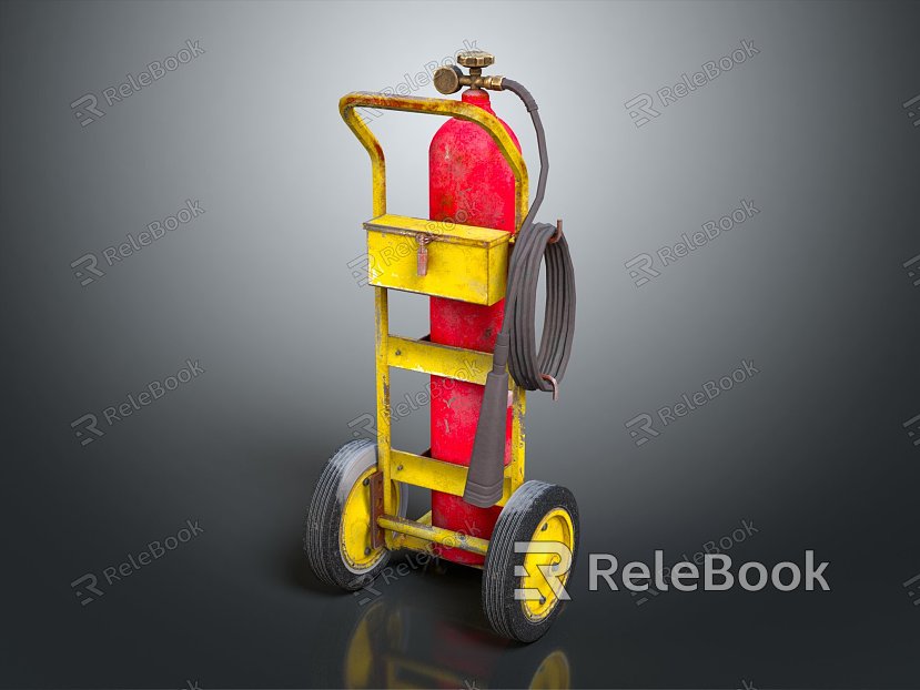 Modern fire extinguisher fire extinguisher cart fire extinguisher fire extinguisher fire equipment fire extinguishing tool model