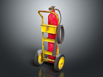 Modern fire extinguisher fire extinguisher cart fire extinguisher fire extinguisher fire equipment fire extinguishing tool 3d model