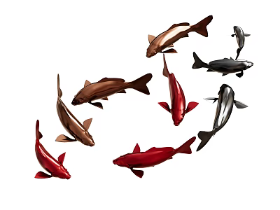 Fish ornaments swimming fish 3d model Fish ornaments swimming fish 3d model