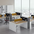 Modern open office area 3d model