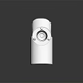 Modern White Surveillance Camera With Mounting Bracket And Clear Lens Design 3d model