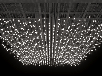 Industrial Ceiling Star Ceiling Bar Ceiling Restaurant Ceiling Fiber Light Fiber Light Ambient Light Star Light Crystal Chandelier 3d model