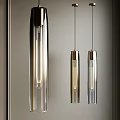 Modern Glass Pendant Lights With Metal Frames Hanging For Contemporary Interior Decor