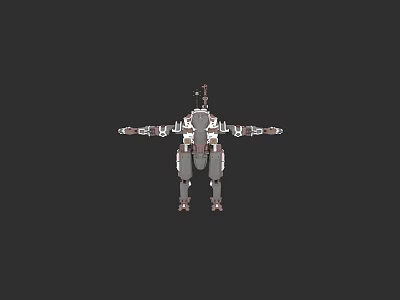 Futuristic Mechanical Weapon With Winged Structure And Armored Components 3d model