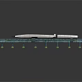 Modern Aerodynamic High Speed Train On Elevated Railway Track With Supports
