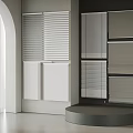 Various Styles of Window Blinds in White and Dark Colors for Home Interior