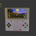 Sony White Handheld Game Console Displaying Colorful Racing Game Screen With Character
