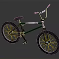 Black BMX Bike With White Accents And Modern Frame For Sports Use