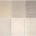 Square Rugs Collection With Various Textured Patterns And Neutral Colors 3d model