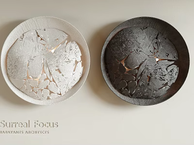 Two Circular Wall Decor With Artistic Cutouts In Different Tones 3d model Two Circular Wall Decor With Artistic Cutouts In Different Tones 3d model